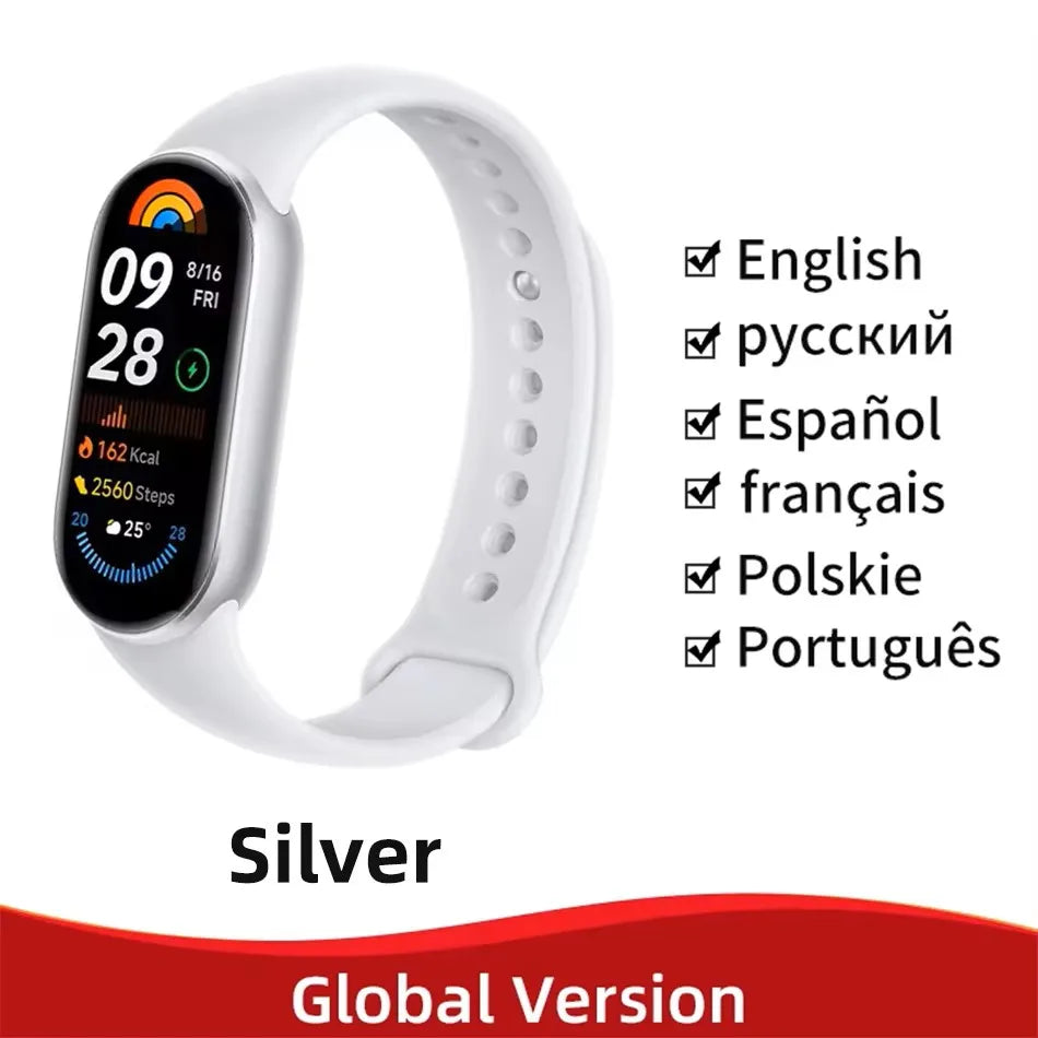 Global Version Xiaomi Smart Band 9 150+ Sports Modes Sleep Monitoring 1.62" AMOLED Display 21-day Battery Mi Wrist Sport Watch