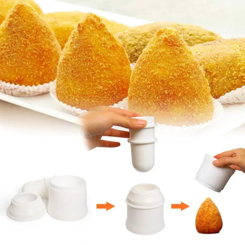DIY Rice Ball /Sushi Maker Mold Tool Manufacture of Rice Balls Gourmet Molds Cone and Round Rice Ball Maker Kitchen Gadget Set