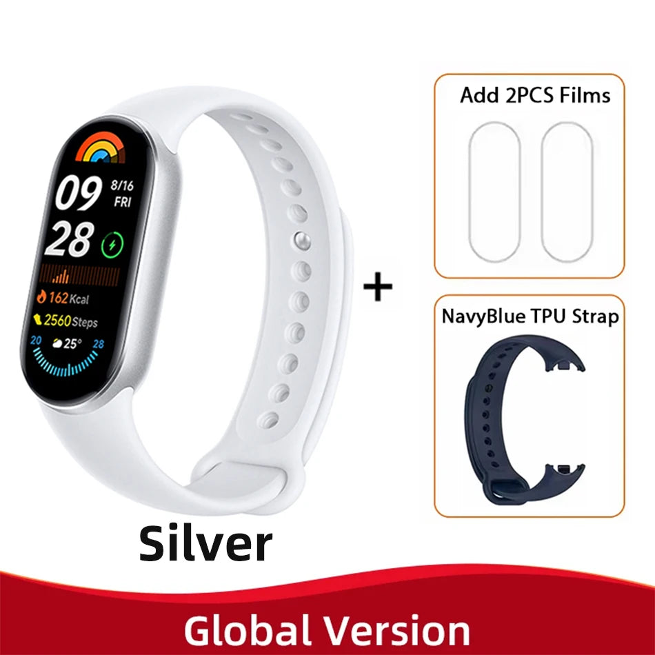 Global Version Xiaomi Smart Band 9 150+ Sports Modes Sleep Monitoring 1.62" AMOLED Display 21-day Battery Mi Wrist Sport Watch